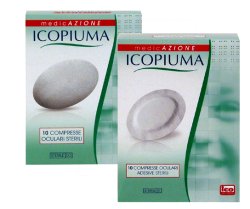 Icopiuma garza compressa oculare di cotone 10 pezzi