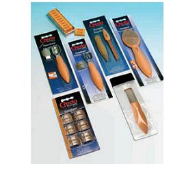 Credo tagliacalli cromato con clip raspa colore albicocca