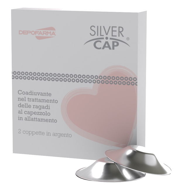 Silver cap coppette in argento copri capezzoli per allattamento 2 pezzi