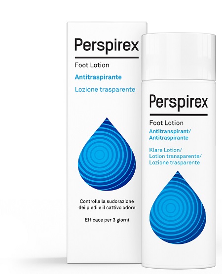 Perspirex foot lotion antitraspirante lozione trasparente sudorazione e cattivo odore piedi 100 ml