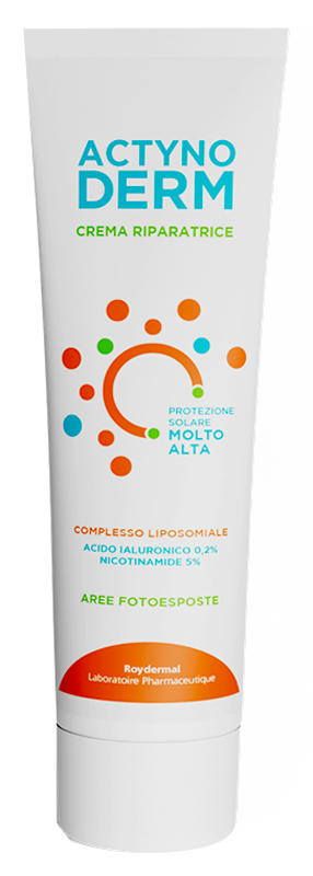 Actynoderm crema riparatrice aree fotoesposte fotoprotezione 50+ molto alta 30 ml