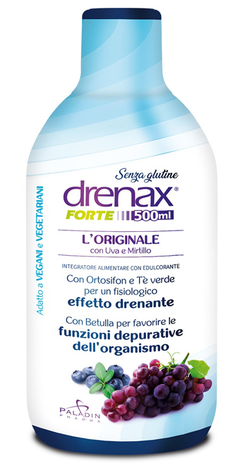 Drenax forte l - originale con uva e mirtillo 500 ml
