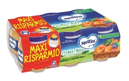 Mellin omogeneizzato frutta mista 100 g 6 pezzi