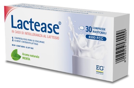 Lactease 4500 fcc aroma menta 30 compresse masticabili