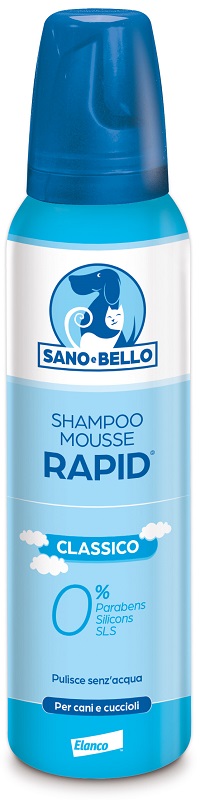 Sano e bello shampoo mousse rapid classico flacone 300 ml per lavaggio senz - acqua