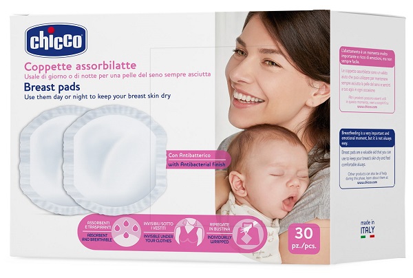 Chicco coppetta assorbilatte antibatterica 30 pezzi