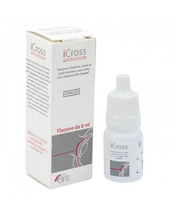 Icross gocce oculari soluzione oftalmica acido ialuronico cross-linkato 0,2% 8 ml