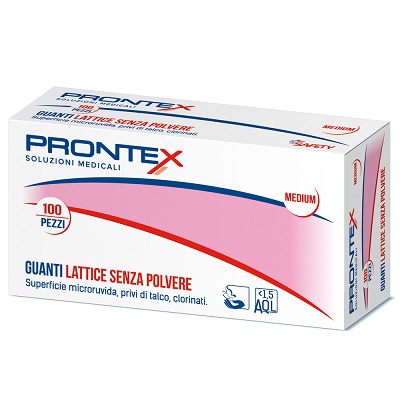 Prontex guanto in lattice senza polvere medio 100 pezzi