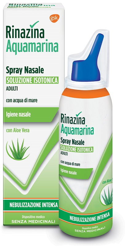 Rinazina aquamarina isotonica aloe spray nebulizzazione intensa 100 ml