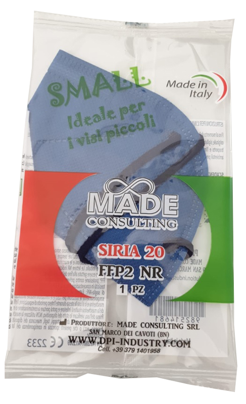 Siria 20 semimascherina filtrante ffp2 blu small
