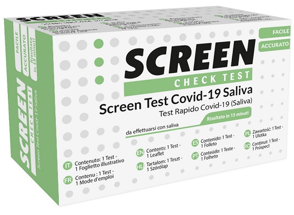 Screen test antigenico rapido autodiagnostico covid-19 sars-cov-2 campioni salivari selftest covid saliva screen