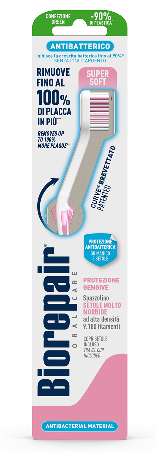 Biorepair oral care antibatterico spazzolino piu - comfort protezione gengive setole super soft