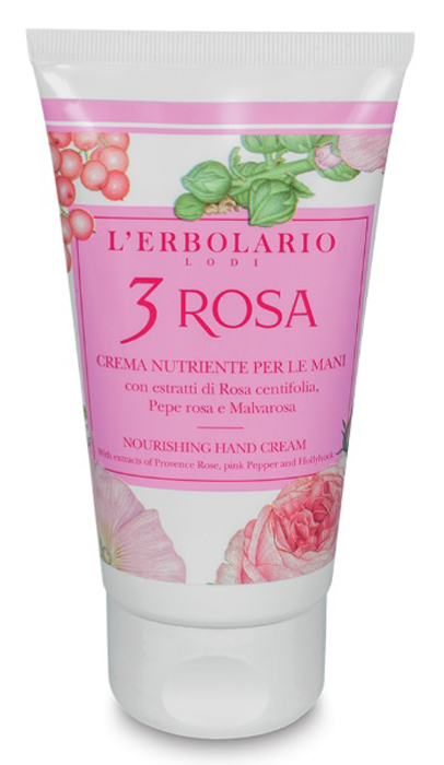 3 rosa crema mani nutriente 75 ml edizione limitata