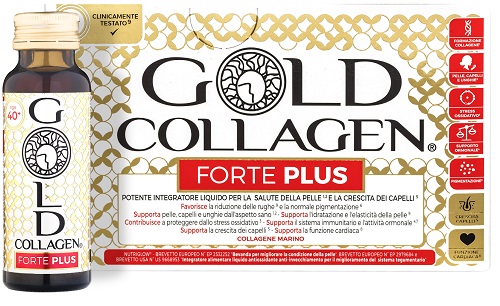 Gold collagen forte plus 10 flaconi da 50 ml 5g collagene