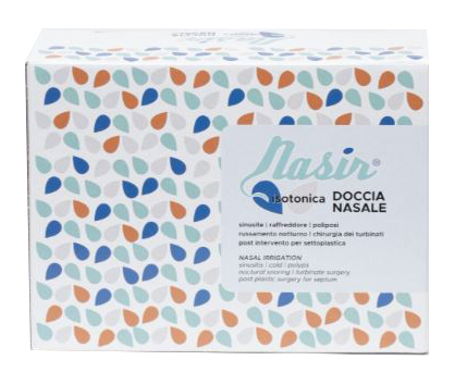 Soluzione fisiologica isotonica sterile nasir in scatola con6 sacche versione luer lock da 500ml