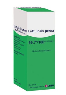 Lattulosio pensa 66,7 g/100 ml sciroppo 1 flacone in vetro da 180 ml con bicchiere dosatore