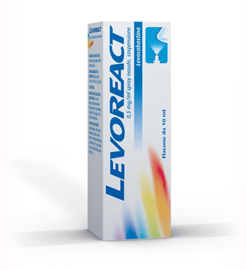 Levoreact 0,5 mg/ml spray nasale, sospensione flacone da 10 ml