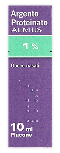 Argento proteinato almus 1% gocce nasali e auricolari, soluzione - flacone 10 ml