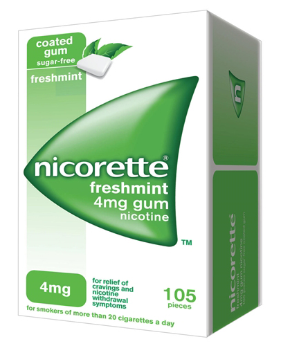 Nicorette 4 mg gomme da masticare medicate gusto menta forte - 105 gomme