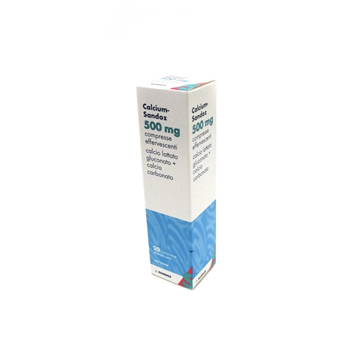 Calcium sandoz 500 mg compresse effervescenti - 20 compresse