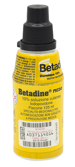 Betadine 10% soluzione cutanea 1 flacone in hdpe da 125 ml
