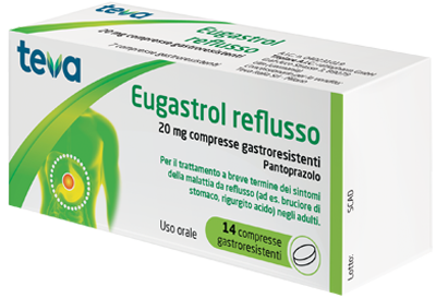 Eugastrol reflusso 20 mg compresse gastroresistenti - 14 compresse in blister al/al