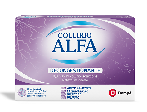 Collirio alfa decongestionante 0,8 mg/ml collirio, soluzione 10 contenitori monodose 0,3 ml