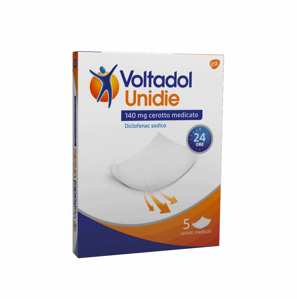 Voltadol unidie 140 mg cerotti medicati 5 cerotti in bustina carta/pe/al/eaa