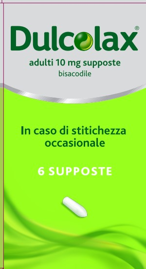 Dulcolax adulti 10 mg supposte 6 supposte in strip al/pe