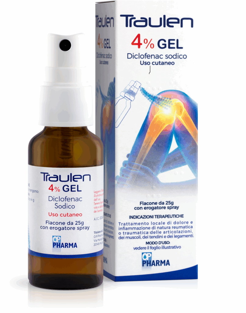 Traulen 4% gel flacone con erogatore da 25 g