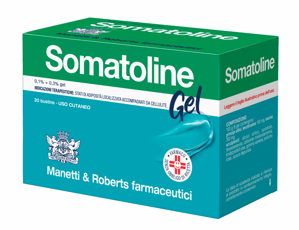 Somatoline 0,1% + 0,3% gel 30 bustine in carta/al/pe da 10 g