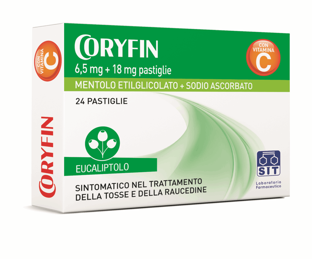 Coryfin 6,5 mg + 18 mg pastiglie - 24 pastiglie