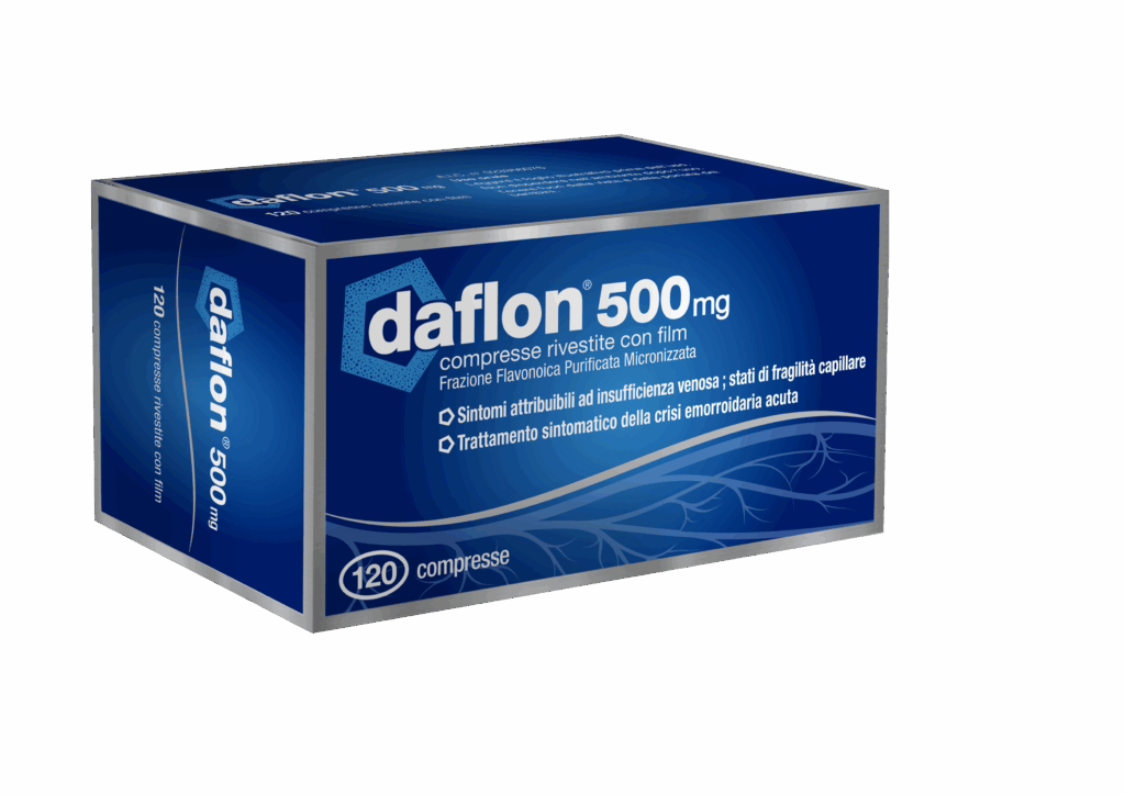 Daflon 500 mg compresse rivestite con film 120 compresse in blister pvc/al