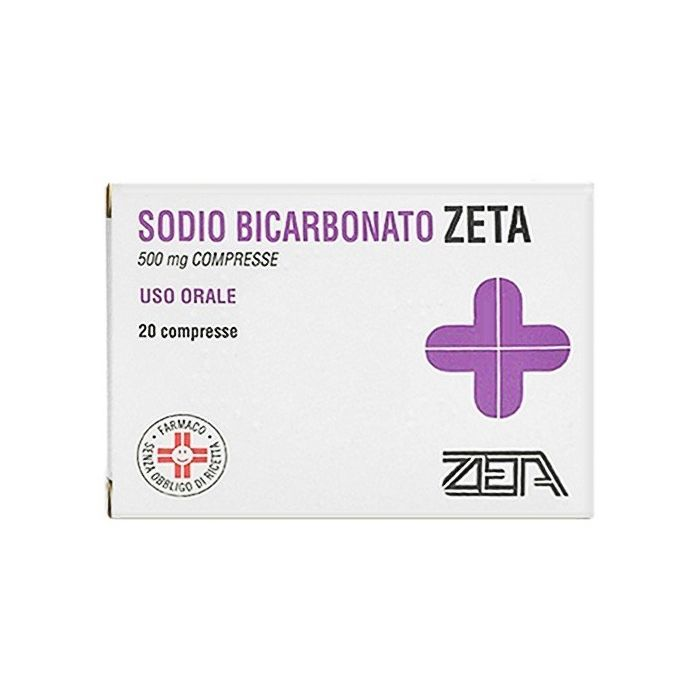 Sodio bicarbonato zeta 500 mg compresse - 20 compresse