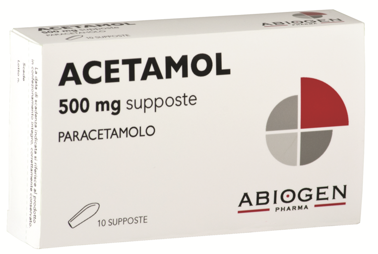 Acetamol 500 mg supposte - 10 supposte