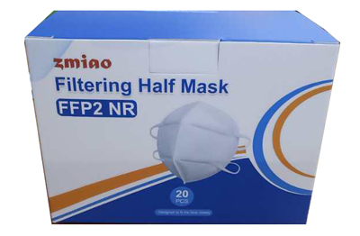 Mascherina filtering half mask filtrante ffp2 senza valvola con elastici e nasello in alluminio 20 pezzi