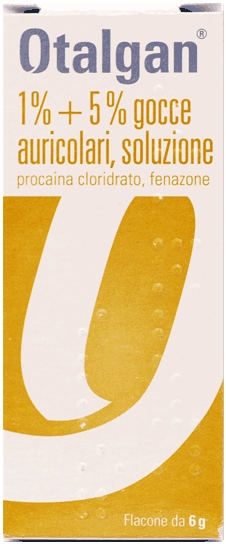 Otalgan 1% + 5% gocce auricolari, soluzione - flacone da 6g