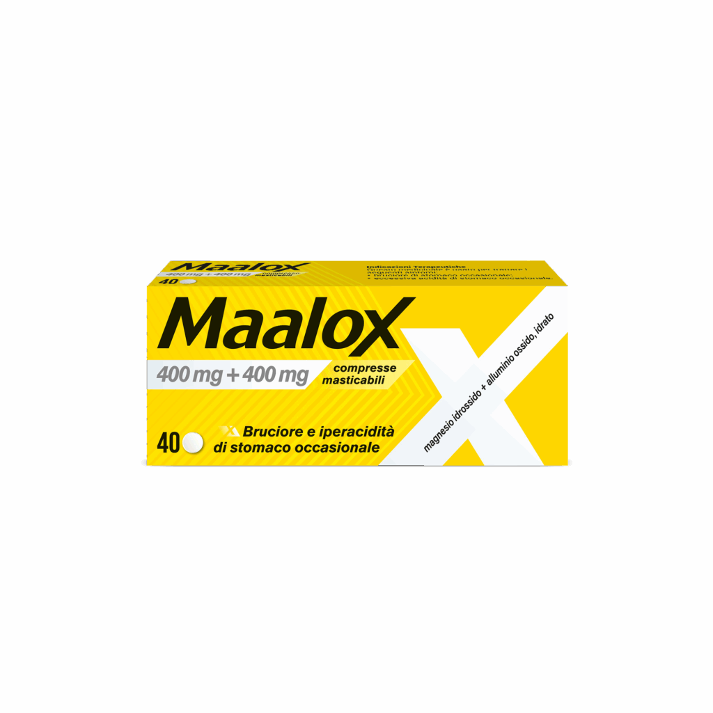 Maalox 400 mg + 400 mg compresse masticabili 40 compresse