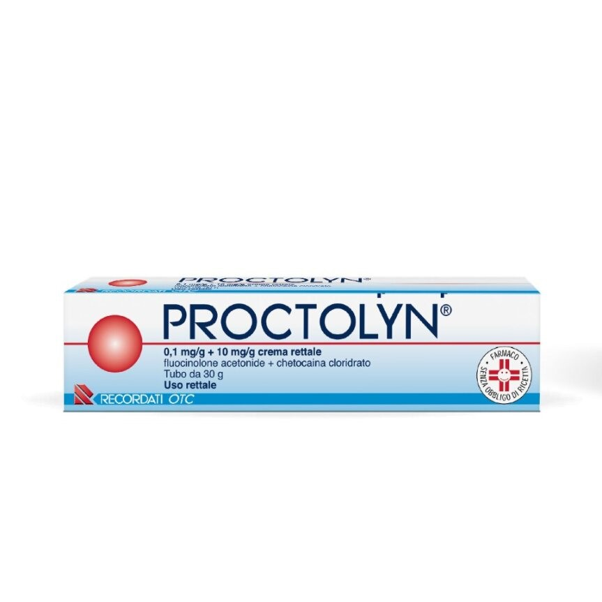 Proctolyn 0,1 mg/g + 10 mg/g crema rettale - tubo 30 g