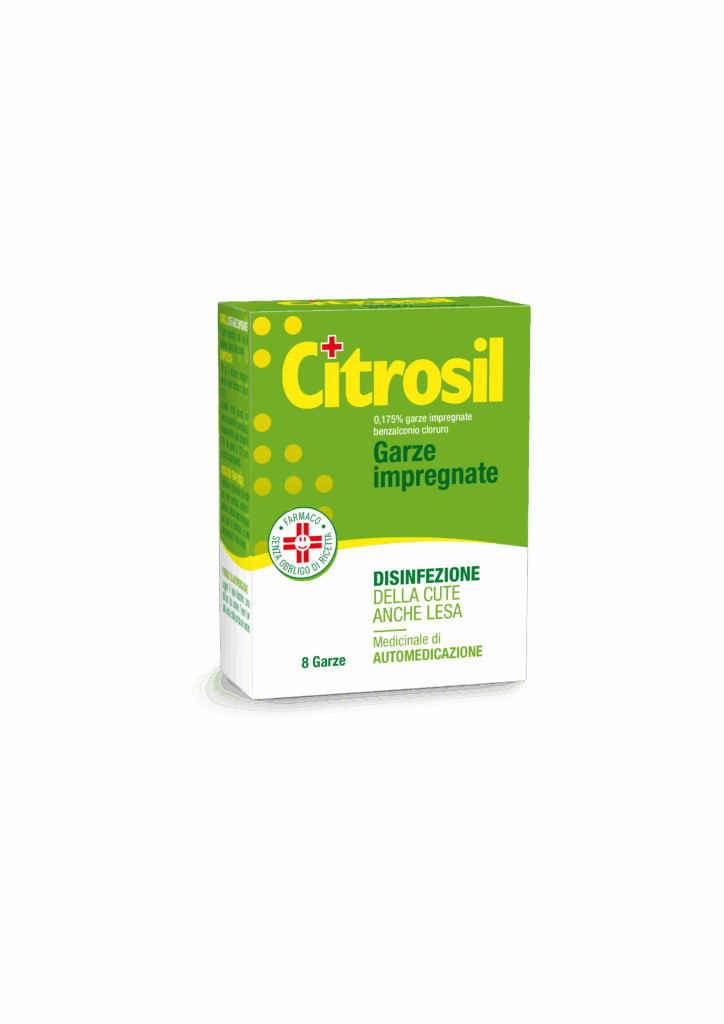 Citrosil 0,175% garze impregnate - astuccio 8 garze impregnate