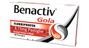 Benactiv gola 8,75 mg pastiglie gusto limone e miele - 16 pastiglie
