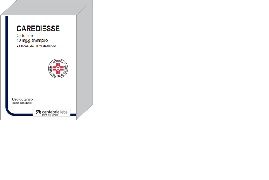 Carediesse 10 mg/g shampoo 2 flacone ldpe 60 ml