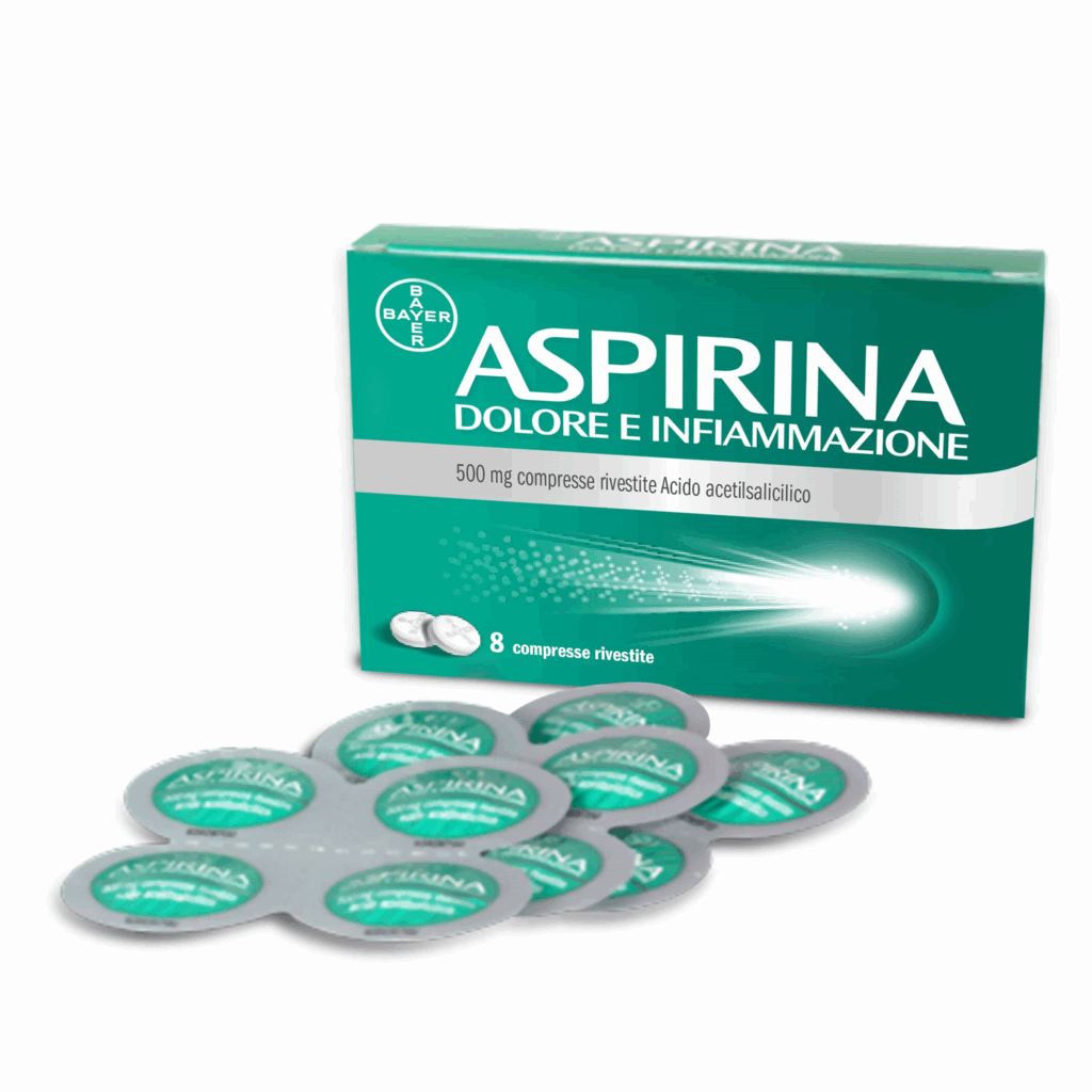 Aspirina dolore e infiammazione 500 mg compresse rivestite - 8 compresse in blister al/pe/carta