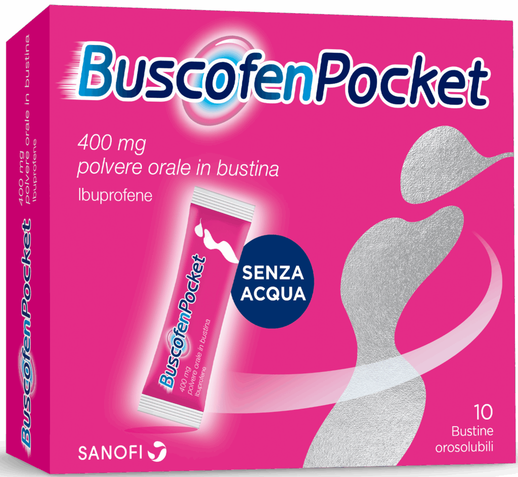Buscofenpocket 400 mg polvere orale in bustina 10 bustine monodose in pap/al/meea