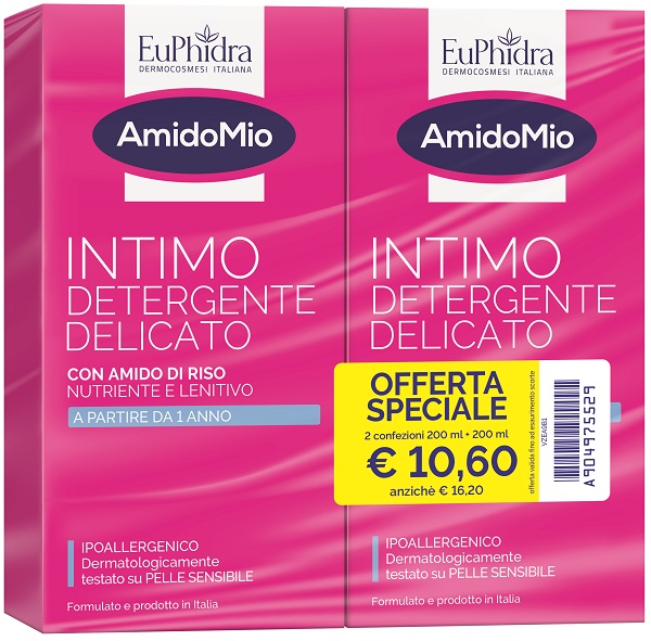 Euphidra abbinata intimo detergente delicato 200 ml + 200 ml