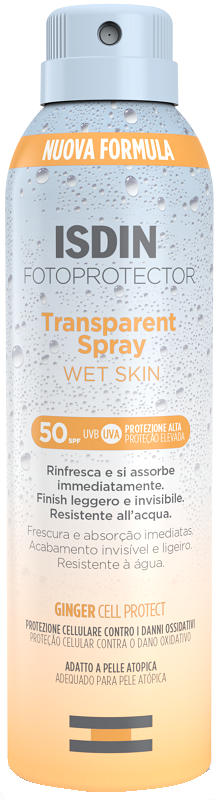 Fotoprotector transparent wet skin spray 50+ 250 ml