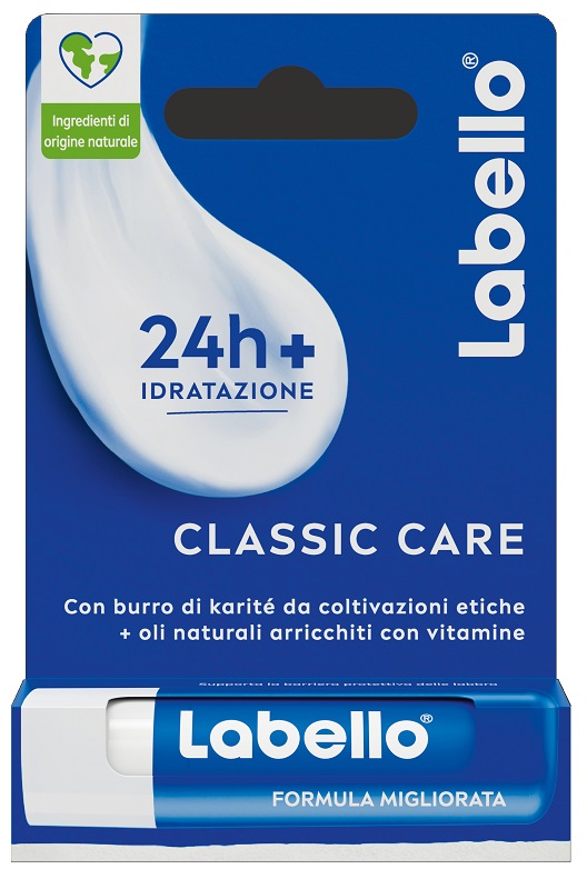 Labello classic care stick 24h idratazione fondente sulle labbra 5,5 ml