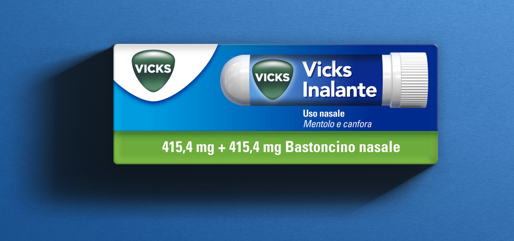 Vicks inalante 415,4mg+415,4mg bastoncino nasale 1 tubo
