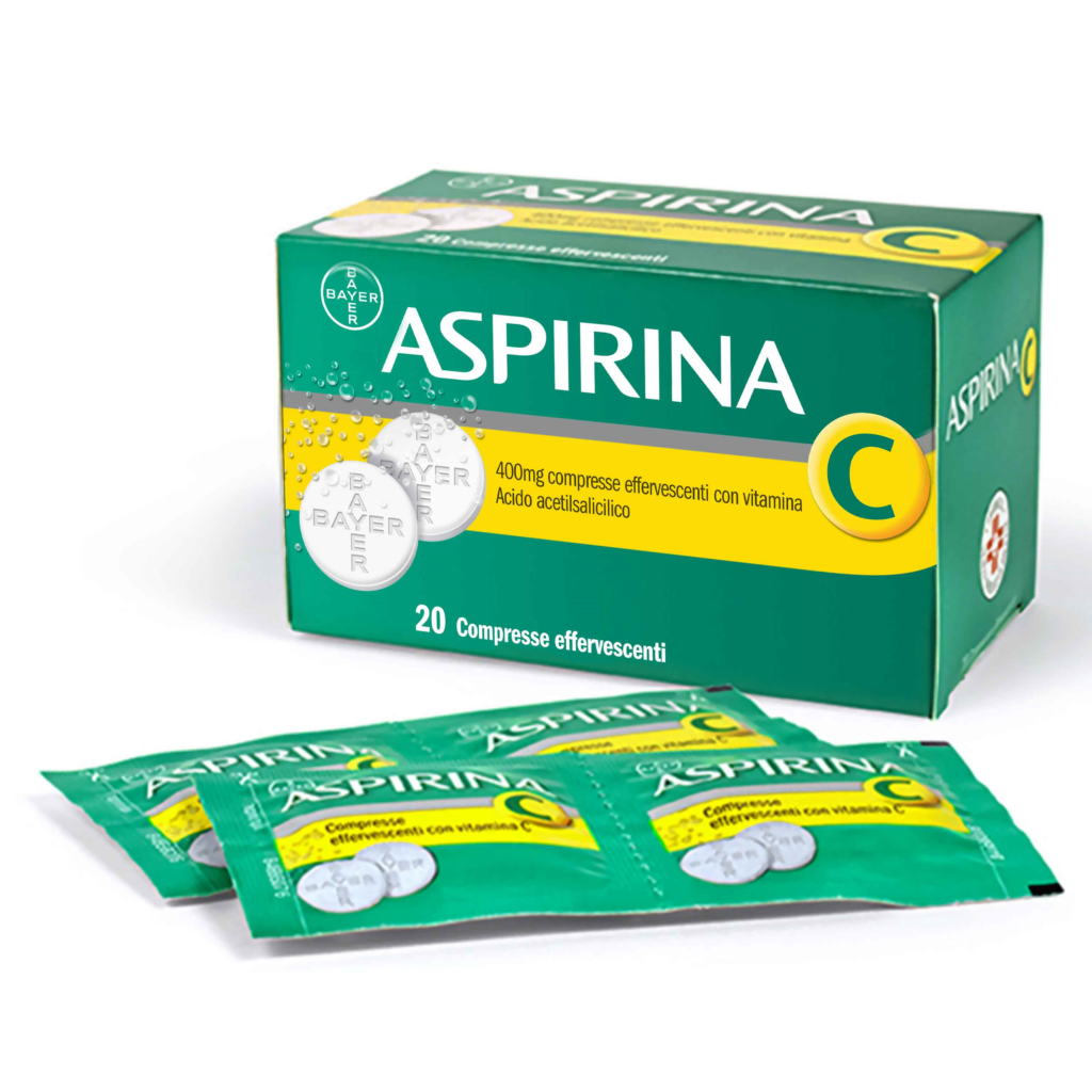 Aspirina 400 mg compresse effervescenti con vitamina c 20 compresse in strip al/pe/carta-pe/al/surlyn