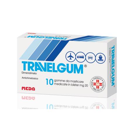 Travelgum 20 mg gomme da masticare medicate - 10 gomme